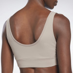 STUDIO REEBOK STRIPPED MINIMALIST BRA - LJÓSBRÚNN